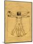 Proportions of the Human Figure-Leonardo da Vinci-Mounted Giclee Print