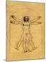 Proportions of the Human Figure-Leonardo da Vinci-Mounted Giclee Print