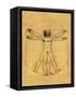 Proportions of the Human Figure-Leonardo da Vinci-Framed Stretched Canvas