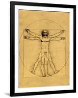 Proportions of the Human Figure-Leonardo da Vinci-Framed Giclee Print