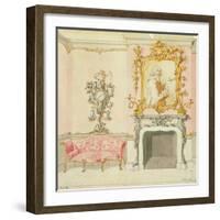 Proposal for a Drawing Room Interior, 1755-60-John Linnell-Framed Giclee Print