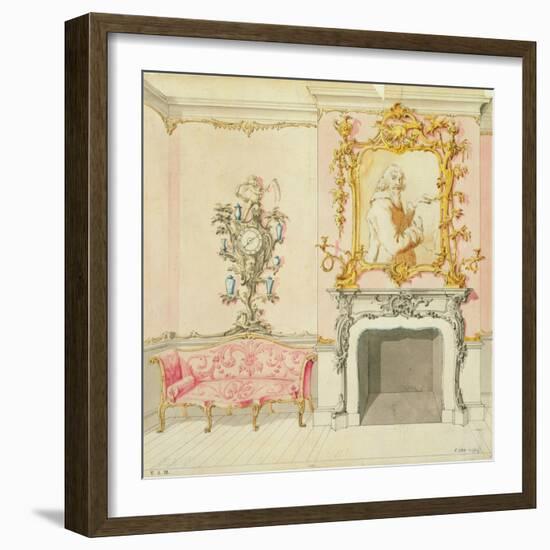 Proposal for a Drawing Room Interior, 1755-60-John Linnell-Framed Giclee Print