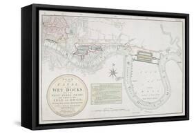 Proposed Canals and Docks, London, 1800-null-Framed Stretched Canvas