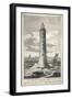 Proposed Elevation of Bell Rock Lighthouse with Scale-B. Scott-Framed Art Print