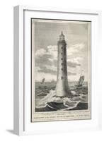 Proposed Elevation of Bell Rock Lighthouse with Scale-B. Scott-Framed Art Print