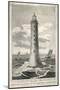 Proposed Elevation of Bell Rock Lighthouse with Scale-B. Scott-Mounted Art Print