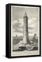 Proposed Elevation of Bell Rock Lighthouse with Scale-B. Scott-Framed Stretched Canvas