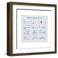 Proposed Facebook Buttons-Reza Farazmand-Framed Art Print