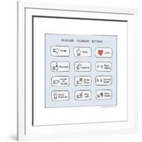 Proposed Facebook Buttons-Reza Farazmand-Framed Art Print