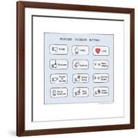 Proposed Facebook Buttons-Reza Farazmand-Framed Art Print