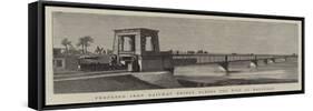 Proposed Iron Railway Bridge across the Nile at Mansurah-null-Framed Stretched Canvas