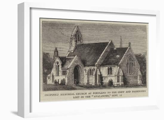 Proposed Memorial Church at Portland to the Crew and Passengers Lost in the Avalanche, 11 September-null-Framed Giclee Print
