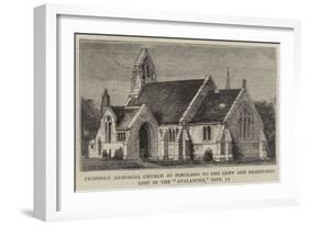 Proposed Memorial Church at Portland to the Crew and Passengers Lost in the Avalanche, 11 September-null-Framed Giclee Print