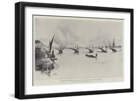 Proposed New Bridge at Vauxhall as Designed by Sir Alexander Binnie-null-Framed Giclee Print