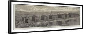 Proposed New Buildings of St Thomas's Hospital at Stangate, Lambeth, Above Westminster Bridge-null-Framed Premium Giclee Print