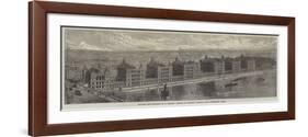 Proposed New Buildings of St Thomas's Hospital at Stangate, Lambeth, Above Westminster Bridge-null-Framed Giclee Print