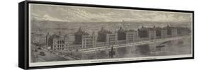 Proposed New Buildings of St Thomas's Hospital at Stangate, Lambeth, Above Westminster Bridge-null-Framed Stretched Canvas