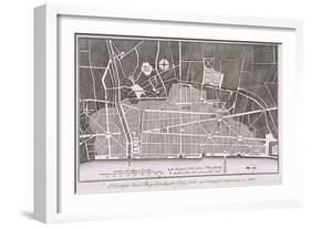 Proposed Plan for the Rebuilding of the City of London after the Great Fire in 1666-Christopher Wren-Framed Giclee Print