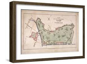 Proposed Plan for Victoria Park, Hackney, London, C1845-Ernest Albert Waterlow-Framed Giclee Print