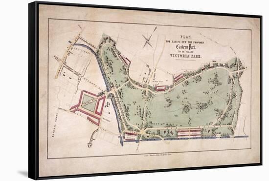 Proposed Plan for Victoria Park, Hackney, London, C1845-Ernest Albert Waterlow-Framed Stretched Canvas