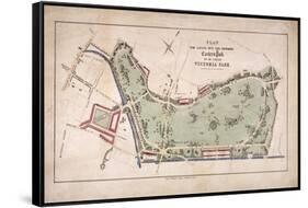 Proposed Plan for Victoria Park, Hackney, London, C1845-Ernest Albert Waterlow-Framed Stretched Canvas