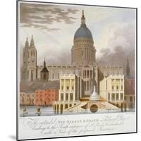 Proposed Riverfront Access to St Paul's Cathedral, City of London, 1826-GS Tregear-Mounted Giclee Print