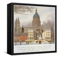 Proposed Riverfront Access to St Paul's Cathedral, City of London, 1826-GS Tregear-Framed Stretched Canvas