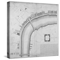 Proposed Thames Embankment, London, 1760-John Lacy-Stretched Canvas