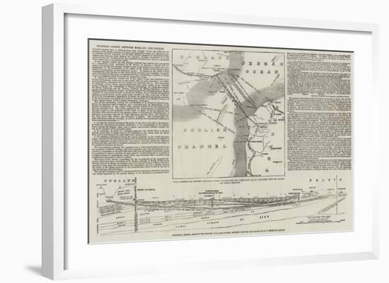 Proposed Tunnel Between England and France-null-Framed Giclee Print