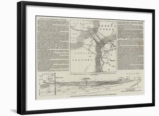 Proposed Tunnel Between England and France-null-Framed Giclee Print