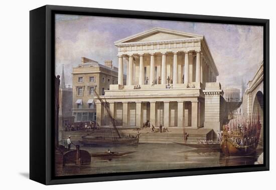 Proposed View of Fishmongers Hall Near London Bridge, City of London, C1830-Frederick Nash-Framed Stretched Canvas