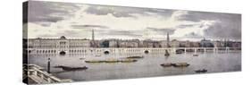 Proposed View of the River Thames, London, 1825-Thomas Mann Baynes-Stretched Canvas