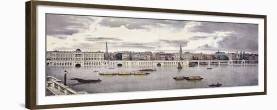 Proposed View of the River Thames, London, 1825-Thomas Mann Baynes-Framed Premium Giclee Print