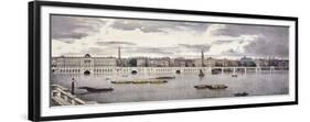 Proposed View of the River Thames, London, 1825-Thomas Mann Baynes-Framed Premium Giclee Print