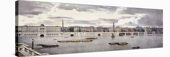 Proposed View of the River Thames, London, 1825-Thomas Mann Baynes-Stretched Canvas