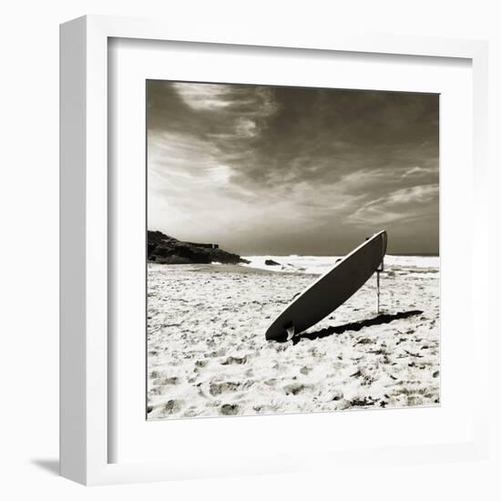 Propped Surfboard-Malcolm Sanders-Framed Giclee Print