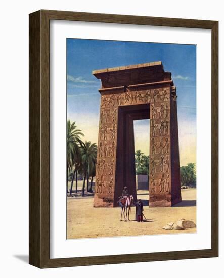 Propylon of the Third Ptolemy at Karnak, Egypt, 1933-1934-Donald Mcleish-Framed Giclee Print