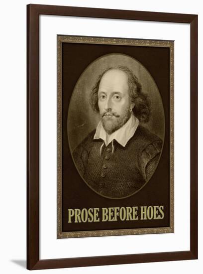 Prose Before Hoes Humor-null-Framed Art Print