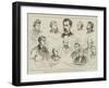 Prosecution of the Spirit-Medium Slade, Sketches at the Bow-Street Police Court-null-Framed Giclee Print