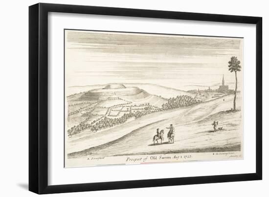 Prospect of Old Sarum from the West, 1723-William Stukeley-Framed Giclee Print