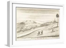 Prospect of Old Sarum from the West, 1723-William Stukeley-Framed Giclee Print