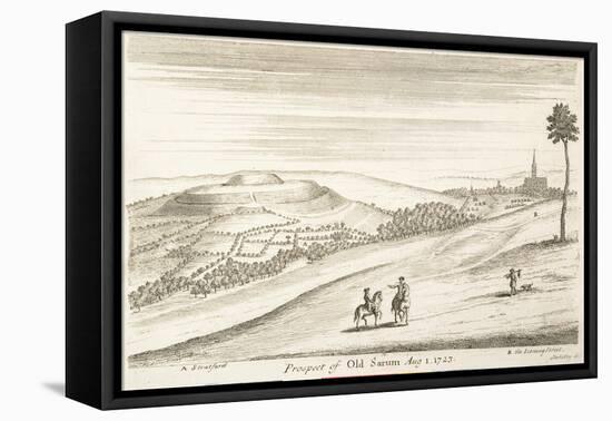 Prospect of Old Sarum from the West, 1723-William Stukeley-Framed Stretched Canvas