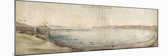 Prospect of the Bay of Tangier from the South-East (Pen and Brown Ink and Watercolour over Graphite-Wenceslaus Hollar-Mounted Giclee Print