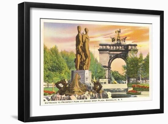 Prospect Park Entrance, Brooklyn, New York-null-Framed Art Print