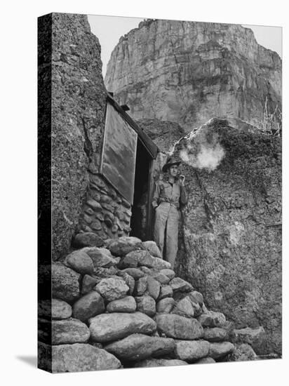 Prospector Chuck Aylor Searching in Superstition Mountains of Southern Ariz. for Lost Gold Mine-Bill Ray-Stretched Canvas