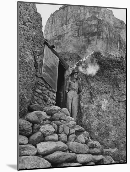 Prospector Chuck Aylor Searching in Superstition Mountains of Southern Ariz. for Lost Gold Mine-Bill Ray-Mounted Premium Photographic Print