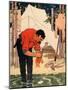 Prospector Cleaning Up after a Day's Work, C.1898-null-Mounted Giclee Print