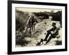 Prospector Preparing Meal for Himself-null-Framed Photographic Print