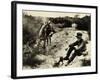 Prospector Preparing Meal for Himself-null-Framed Photographic Print