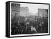 Prospectors Crowd Front Street, Nome, Alaska, at the Height of the Gold Rush-null-Framed Stretched Canvas